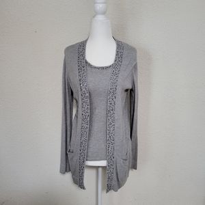 Charter Club Tunic Cardigan w/ Tank